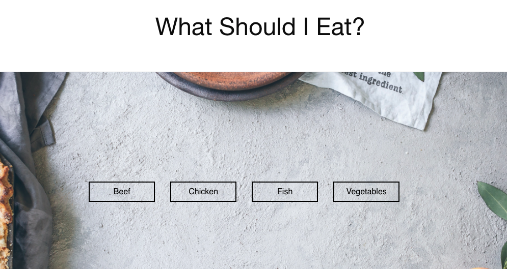 What Should I Eat Homepage image